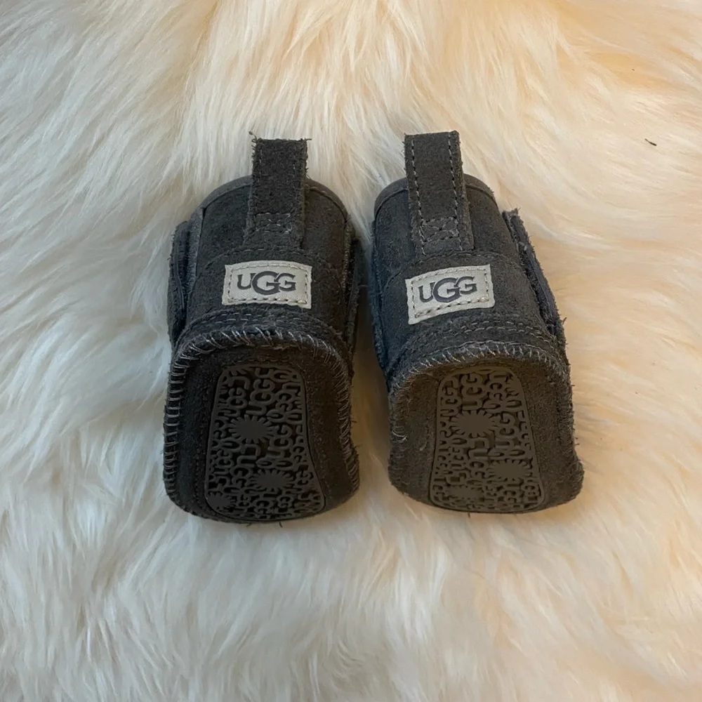 UGG Kids Black Suede Booties
